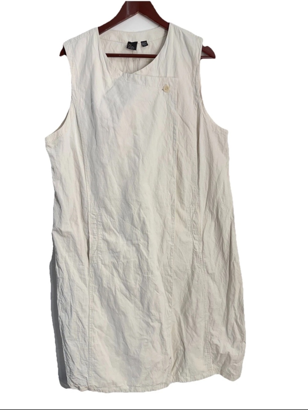 The Fisher Project Eileen Fisher Long Wrap Organic Cotton Nylon Metal Cream XL
